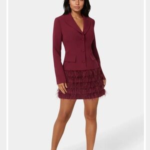 Bebe Feather Blazer Dress